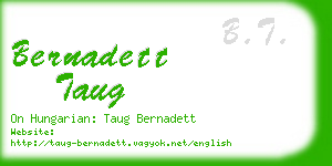 bernadett taug business card